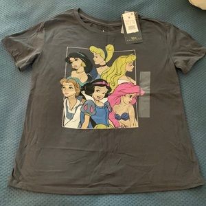 NWT charcoal Disney Princess Tshirt